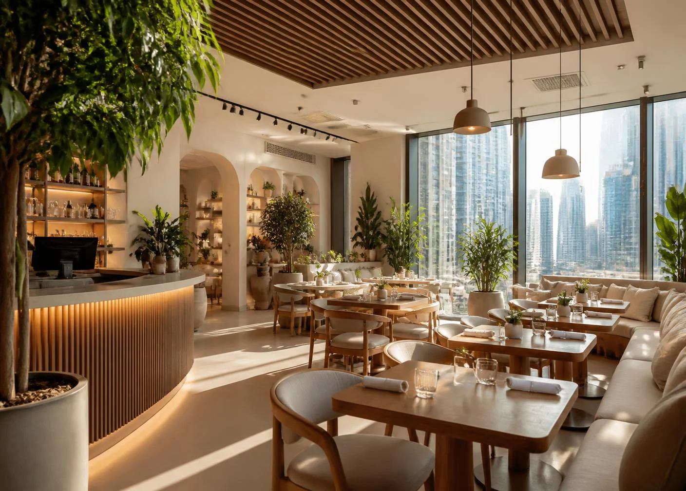 Healthy Dose restaurant interior in JLT Dubai